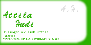 attila hudi business card